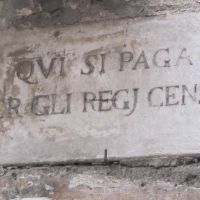 iscrizione dell'epoca per l'esazione del dazio