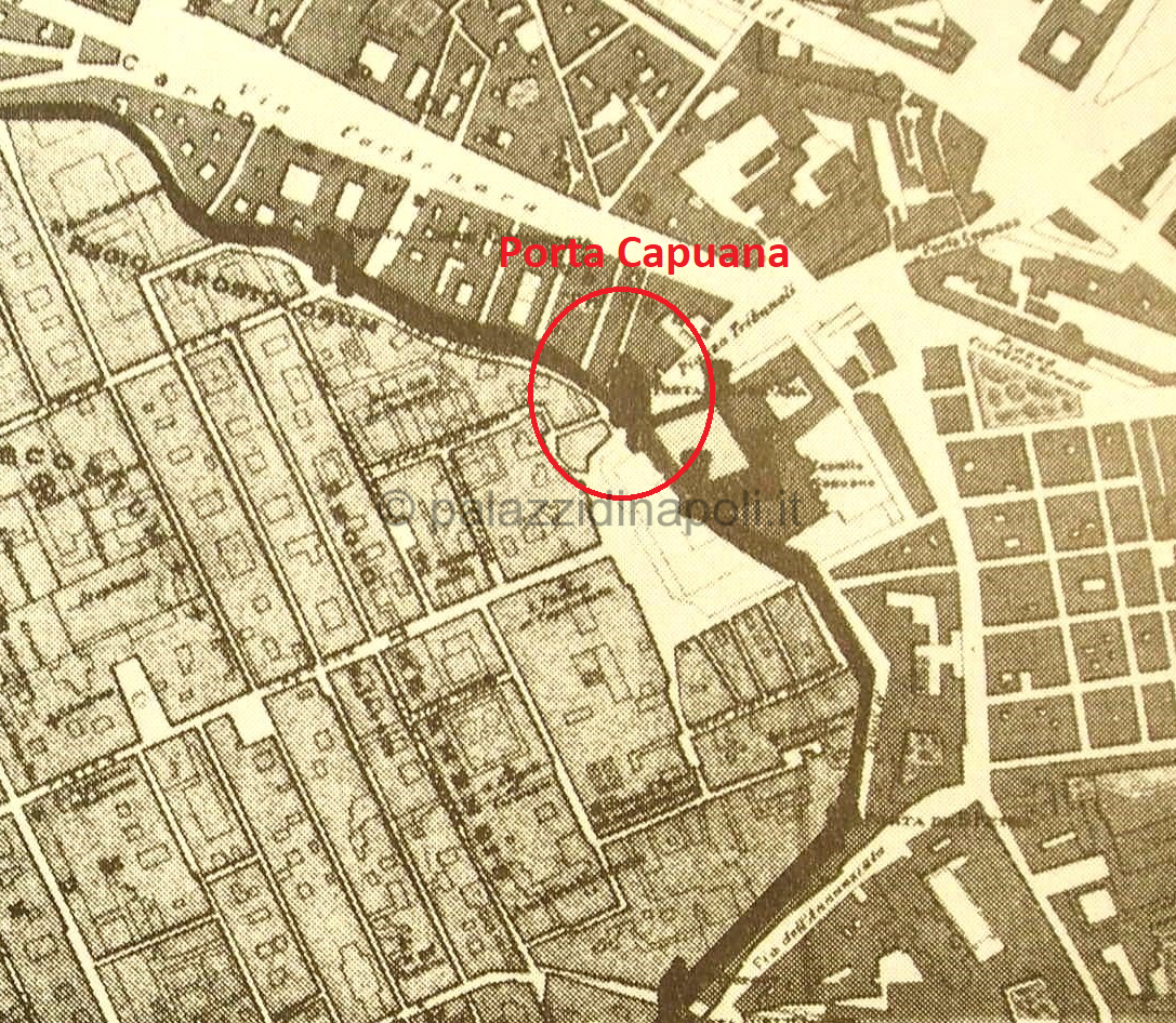 mappa Capasso XI secolo - stralcio porta Capuana